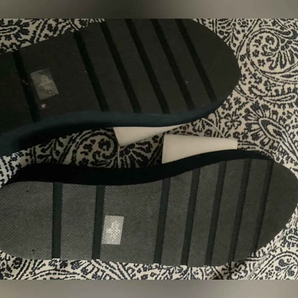 Tommy Hilfiger Black and White Platform Slides